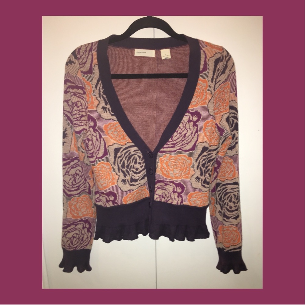 Sleeping on Snow Floral Button Down Sweater